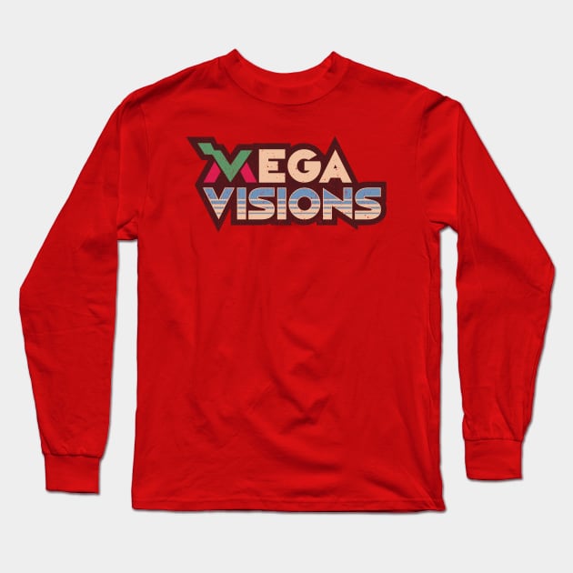 Mega Visions Logo - Red Long Sleeve T-Shirt by megavisions